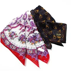 ハンカチ 2枚セット 未使用 セリーヌ・クリスチャンディオール 中古