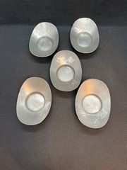 中国 古錫 漢詩花文 茶托 四客 M R5166 - メルカリ