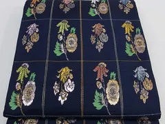 平和屋本店□極上 龍村平蔵製 本袋帯 モール草花 逸品 未使用 s60054  