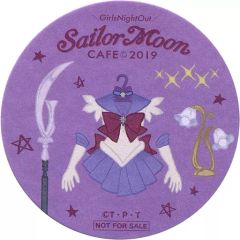 [Used] Coaster (Character) Sailor Saturn Original Coaster "Pretty Guardian Sailor Moon Sailor Moon Cafe 2019 in BOX CAFE" Menu Order Bonus