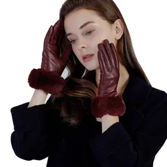 レディース レザーグローブ 手袋 Lepre ブラウン 茶色 婦人ファッション小物