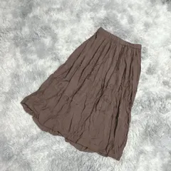 【良品】BI ABBEY DAYS  ビーアビーデイズ  ロングスカート【LL】ガーリー  ゆるふわ  茶系  ブラウン  【送料無料】