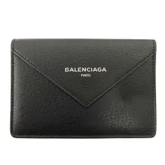 バレンシアガ BALENCIAGA 美品 499201 ペーパー paper カードケース レザー 名刺れ 財布 黒 ブラック ☆AA★のサムネイル