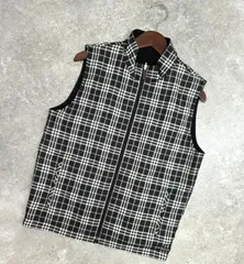 たなかけんじ様 専用ページ★BURBERRY GOLF(バーバリー ゴルフ) リバーシブル ベスト ノバチェック×無地 ブラック メンズ Lサイズ PAWNSHOPRiZ  パウンショップリズ