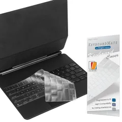 新品 [英語US配列、ファンクションキーなし] iPad Magic Keyboard 用 キーボードカバー 2024 iPad Air 13 (M2) / iPad Pro 12.9 (第6 5 4世代) 対応 保護カバー キースキン キーボード シート