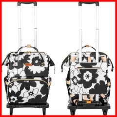 カート 買い物かご 組み立て 2WAY 取り外し可能 2輪 横押し コンパクト 便利 機内持ち込み 軽量 (黒白) 折り畳み式 キャリーバッグ ショッピングキャリー TORIBIO