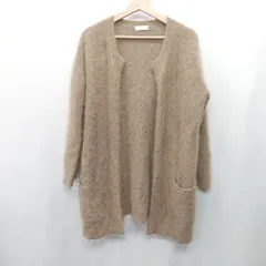 ◇ ⊇ BEAUTY＆YOUTH UNITED ARROWS ウール混合 長袖 ニットカーディガン サイズF ブラウン レディース E  【1412260013437】