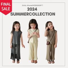 【最終セール】人気♡韓国子供服 セットアップ  おしゃれ　ベビー　キッズ 　Tシャツ　薄手　可愛い　リブ　110cm