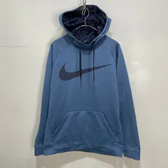 ☆NIKE☆ナイキ☆ビッグロゴパーカー☆スウォッシュ☆スウェットパーカー☆ブルー系☆M☆A24M