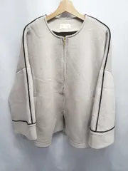 ◇ ⊇ nano universe ナノ ユニバース テックダンボール Aライン 長袖 コート サイズF グレージュ系 レディース E  【1507230014375】