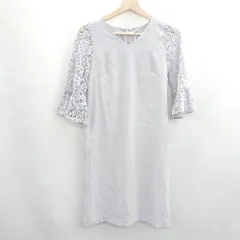 ◇ Θ GIRL ガール 袖レース ドレス 五分袖 ひざ丈 ワンピース サイズ XS パープル系 レディース E  【1412260020497】