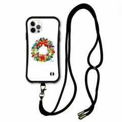 [iPhoneXS Max] iPhone13 i-coronケース スマホショルダー付 アニマル柄 動物 アイフォン 15 Pro 15 Plus 14 Pro Max 13 XS XR スマホケース ショルダーストラップ 肩掛け クリスマスリース リボン