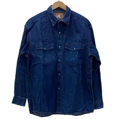 ラルフローレン Ralph Lauren 90's CHAPS チャップス FRONTIER デニムシャツ 長袖シャツ ブルー Lサイズ 201MT-3310