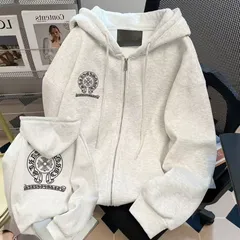 新品 パーカー ホースシュー フーディー L〜XLサイズ ゴシック ロック メタル アクセサリー ロゴ バンティー メンズ 長袖 おしゃれ かっこいい グレー 定番 韓国 韓流