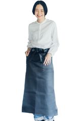 エプロン サロン サロンエプロン シンプルエプロン カフェエプロン 前掛け 無地 ガーデン ポケット付き 女性用 黒色無地 大きめサイズでメンズにも