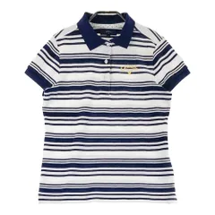 サイズ：L CALLAWAY キャロウェイ  半袖ポロシャツ ボーダー柄 ネイビー系 [240101482071] ゴルフウェア レディース ストスト