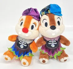 東京ディズニーランド ぬいぐるみバッジ DISNEY'S HALLOWEEN チップ&デール（スケルトン）/SPOOKY!!!BOOOOO! 2021