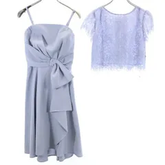 未使用 リランドチュール レースボレロ キャミソールワンピース 0 ブルー系 Rirandture パーティードレス レディース 【中古】  【220123】