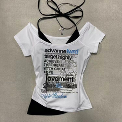 アメリカンレトロホルターネックTシャツ