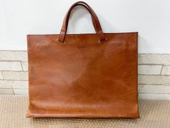 agnes b. アニエスベー ペーター レザー トートバッグ ブラウン A4 