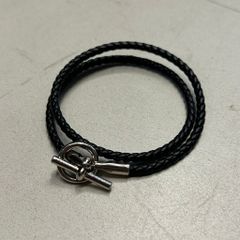 HERMES エルメス Glenan Double Tour Bracelet ブレスレット H071689FP89T2ブラック size:- 【中目黒A07】