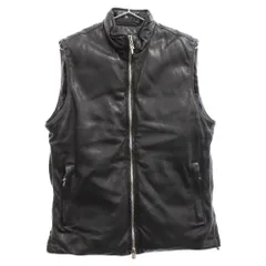 CHROME HEARTS (クロムハーツ) PERFECT パフェークト サイドジップデザイン ラムレザーダウンベスト ダガージップ ブラックのサムネイル