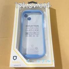 新品 未開封 iFace アイフェイス Reflection リフレクション iPhoneケース クリアケース ガラスケース iphone14 強化ガラス 耐衝撃 透明アイフォン14 スマホケース ペールブルー