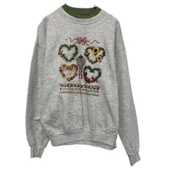 Lee プリント スウェット トレーナー リー レディース M ホワイト ダブルネック 裏起毛 イラスト 古着卸 アメリカ仕入 a610-6818