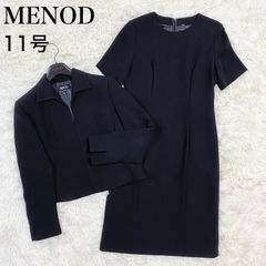 美品✨【MENOD】メノード　ブラックフォーマル　スーツ　ワンピース　セットアップ　11号(L相当)