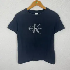 Calvin Klein Jeans カルバンクラインジーンズ 半袖Tシャツ センターロゴ ブラック Mサイズ レディース 古着 ストリート　Y2K　ピチt
