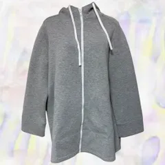 ZARA TRAFALUC　ザラトラファルック　パーカー　グレー　レディース　フード　着丈長め　リブ無し　プルオーバー　きれいめ