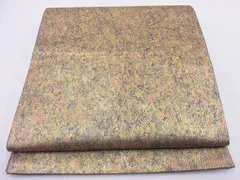 平和屋着物■六通柄袋帯　灰陶箔　霞文　逸品　n-vz1343