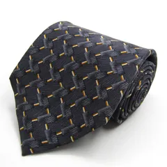 ミッソーニ ブランド ネクタイ シルク 格子柄 総柄 伊製生地 PO メンズ ブラック Missoni 【中古】