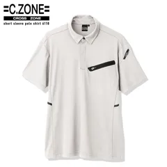 半袖ポロシャツ ジーベック 6110 SS～5L シルバーグレー 男女兼用 接触冷感 ストレッチ 紫外線カット 消臭機能 吸汗速乾 作業着 作業服 冷感素材 ひんやり素材 反射テープ 通気性 スポーツ アウトドア ユニセックス クロスゾーン XEBEC