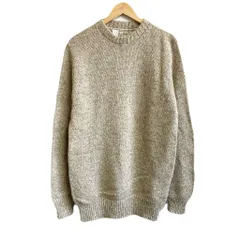 USA製 L.L.Bean エルエルビーン ウール ニット セーター クルーネック 無地 ベージュ XLサイズ No.U134