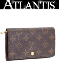 美品 ルイヴィトン Louis Vuitton ポルトモネビエトレゾール 二つ折り財布 モノグラム M61730 【69158】