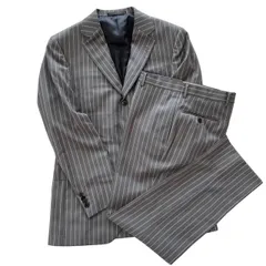 MITSUMINE 三峰 CLOTHDORMEUILスーツ ジャケット スラックス セット グレー ストライプ柄 1010ｰ14ｰ0163 ウール キュプラ サイズ記載なしLサイズ相当のサムネイル