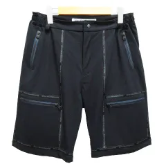 ホワイトマウンテニアリング White Mountaineering ショートパンツ ハーフパンツ ライン ナイロン混 1 黒 ブラックのサムネイル