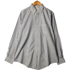 古着 80~90年代 ブルックスブラザーズ Brooks Brothers MAKERS 長袖 ボタンダウンストライプシャツ USA製 メンズL相当/eaa572997