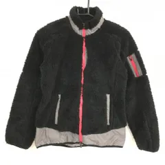 【美品】カッパ ボアジャケット 黒×グレー 3ポケット ダブルジップ  レディース M ゴルフウェア Kappa