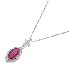  ルビー ダイヤモンド ネックレス D0.37ct 中古 