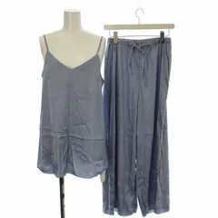 ジェラートピケ gelato pique 24SS サテンフラワーJQDカップインキャミ セットアップ キャミソール パンツ F 青 ブルー PWFT242305 /OR