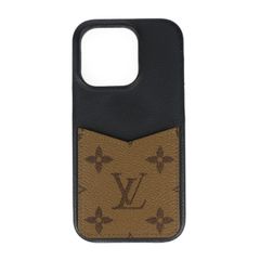 LOUIS VUITTON ルイ ヴィトン IPHONE バンパー 15 Pro その他小物 M82889 モノグラムリバース レザー  ブラウン ブラック iPhoneケース スマホケース ビトン 【本物保証】