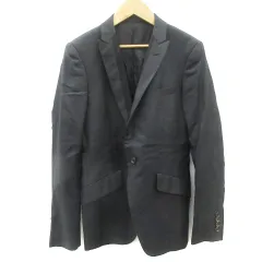 5351プールオム 5351 POUR LES HOMMES テーラードジャケット ミドル丈 シングルボタン 総裏地 ウール 1 ブラック 黒 /YM24のサムネイル