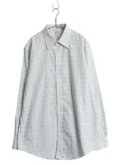 【お得なクーポン配布中!】 ブルックスブラザーズ チェック 長袖 シャツ メンズ L 程 古着 コットン 長袖シャツ ワイシャツ ノーアイロン マルチカラー スリムフィット