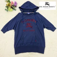 BURBERRY BLUE LABEL　バーバリー ブルーレーベル　トレーナー　パーカー　フード付き　7分袖　ラグランスリーブ　Мサイズ