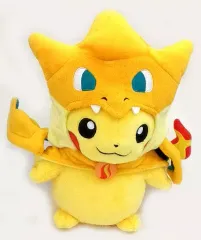 【中古】ぬいぐるみ メガリザードンYのポンチョを着たピカチュウ ぬいぐるみ 「ポケットモンスター」 ポケモンセンター限定