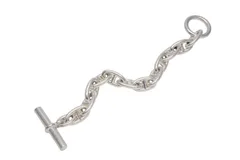 極美品 HERMES エルメス シェーヌダンクルGM ブレスレット 12コマ 新型 シルバー925 67.2g ジュエリー アクセサリー 小物 中古 4b005498