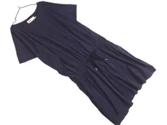Traditional Weatherwear トラディショナル ウェザーウェア フレンチスリーブ ウエストリボン チュニック ワンピース sizeS/紺 ■◆ レディースのサムネイル