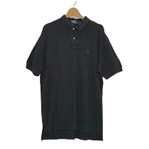 90's/90年代ヴィンテージ Polo by Ralph Lauren/ポロバイラルフローレン ポニー刺繡 半袖 ポロシャツ ワンポイント刺繍 オーバーサイズ ビッグシルエット BOLIVIA製 メンズ L グレー